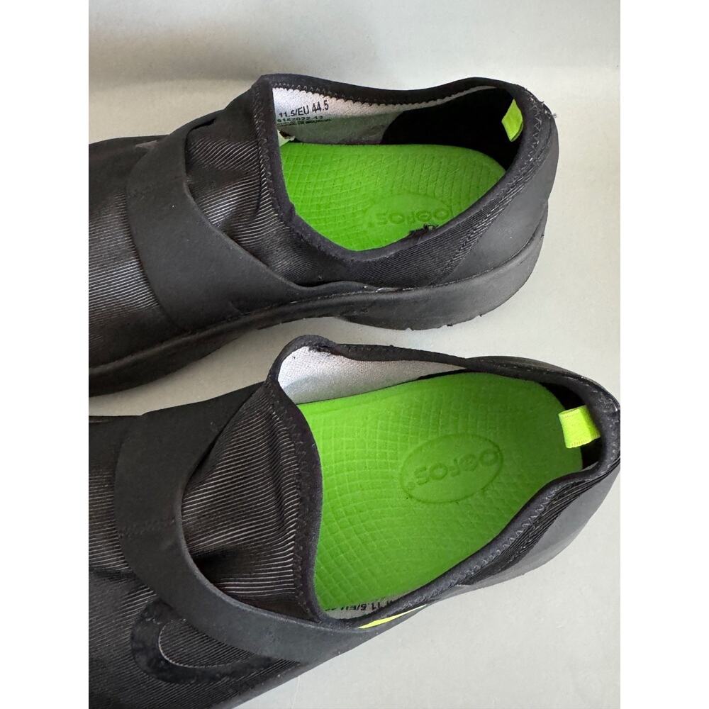 Men's OOFOS OOmg Fibre Low, Black Comfort Recovery Slip on Shoes 11.5 US - Picture 2 of 10